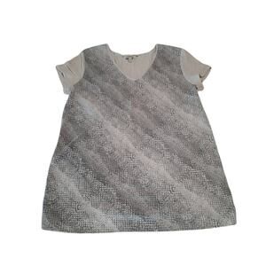 Calvin Klein Jeans Gray Snake Print Short Sleeved Shirt - Size Small